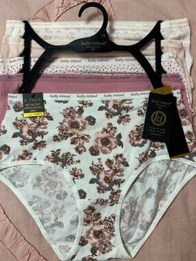 NWT Kathy Ireland Intimates variety print high waisted underwear bundle.